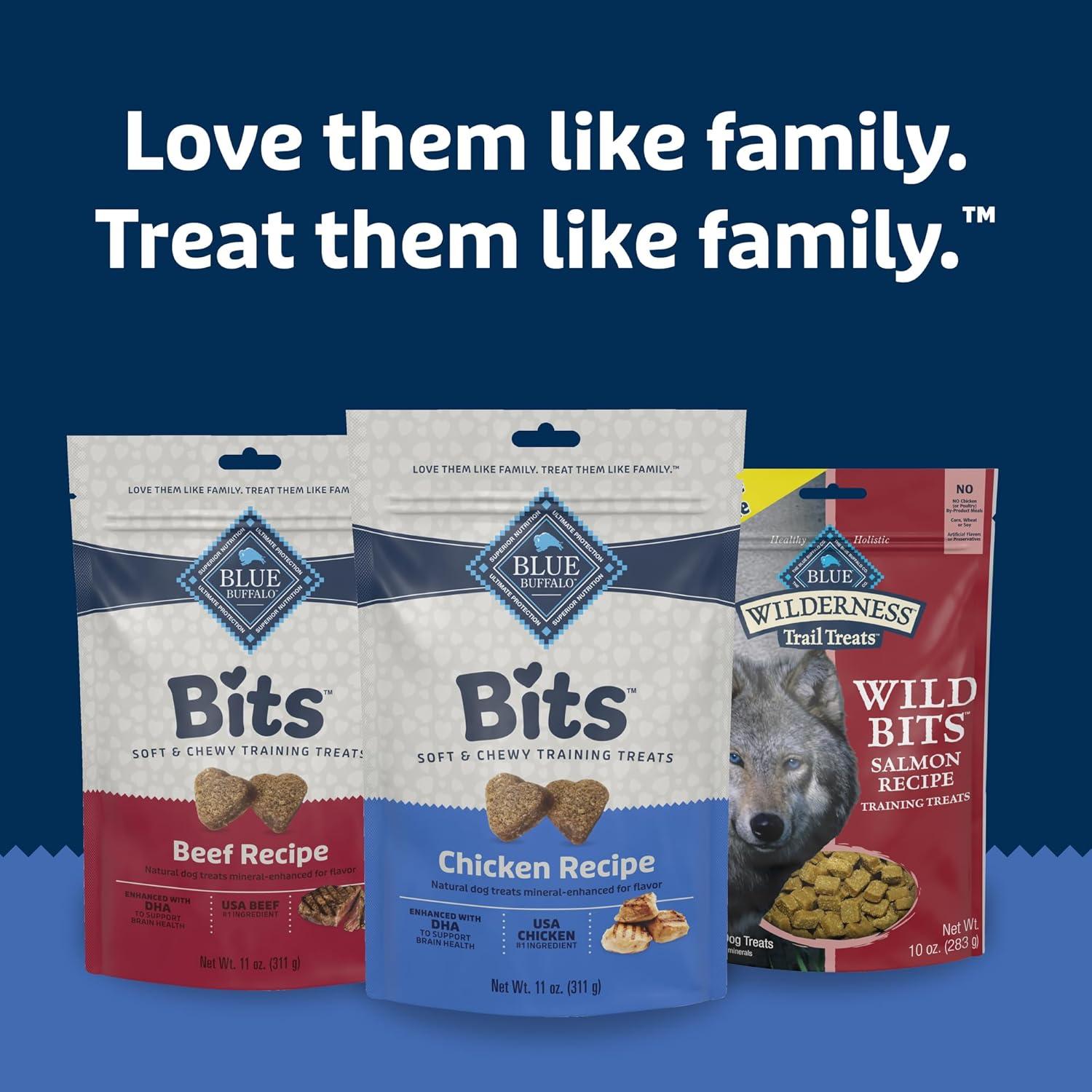 imageBlue Buffalo Bits Soft Dog Treats for Training Made with Natural Ingredients amp Enhanced with DHA Beef Recipe 4oz BagChicken Beef