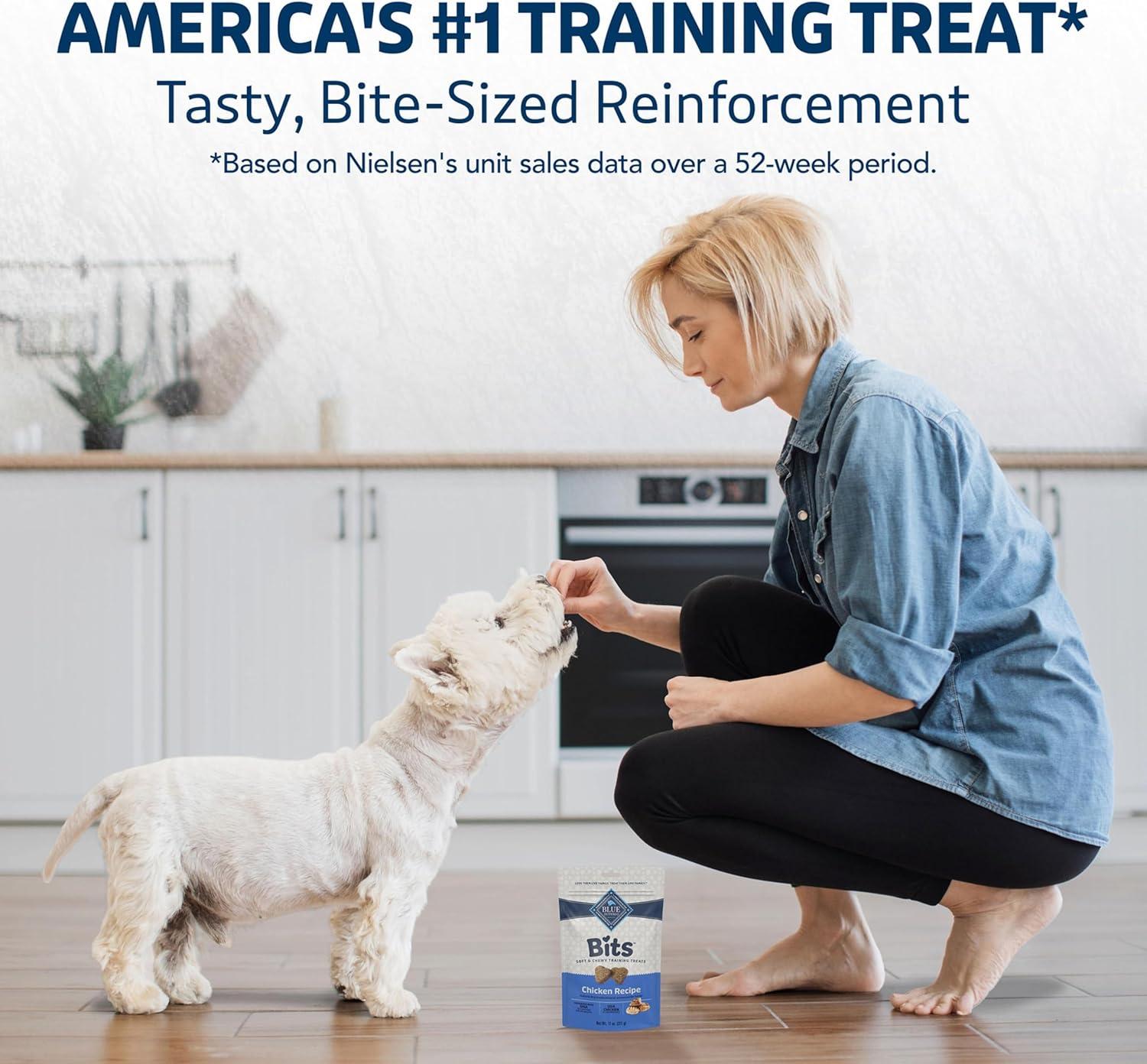 imageBlue Buffalo Bits Soft Dog Treats for Training Made with Natural Ingredients amp Enhanced with DHA Beef Recipe 4oz BagChicken