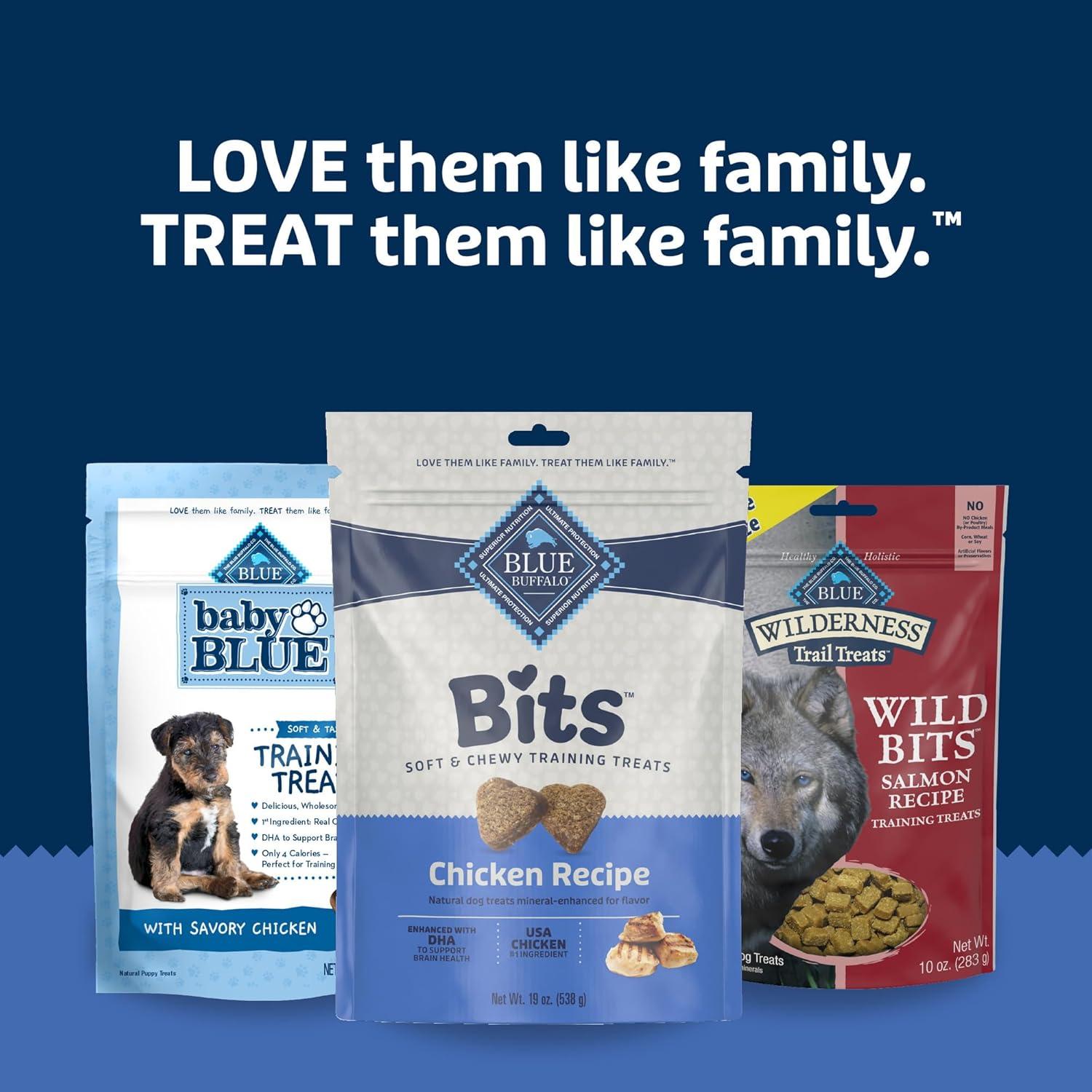 imageBlue Buffalo Bits Soft Dog Treats for Training Made with Natural Ingredients amp Enhanced with DHA Beef Recipe 4oz BagChicken