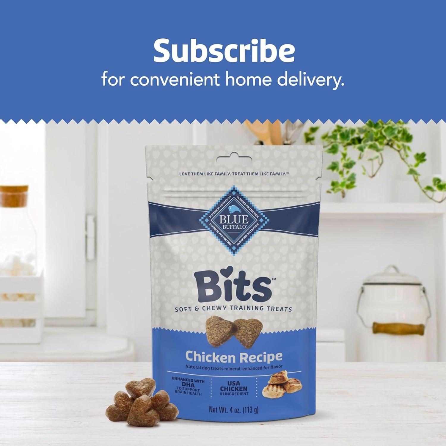 imageBlue Buffalo Bits Soft Dog Treats for Training Made with Natural Ingredients amp Enhanced with DHA Beef Recipe 4oz BagChicken