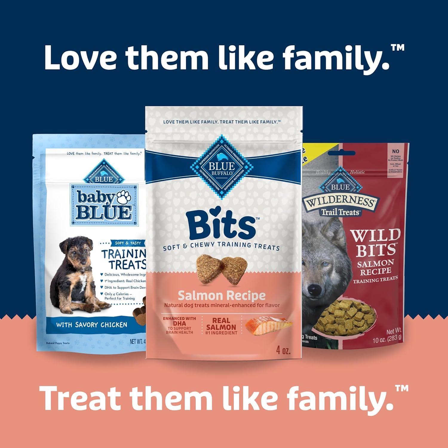 imageBlue Buffalo Bits Soft Dog Treats for Training Made with Natural Ingredients amp Enhanced with DHA Beef Recipe 4oz BagSalmon