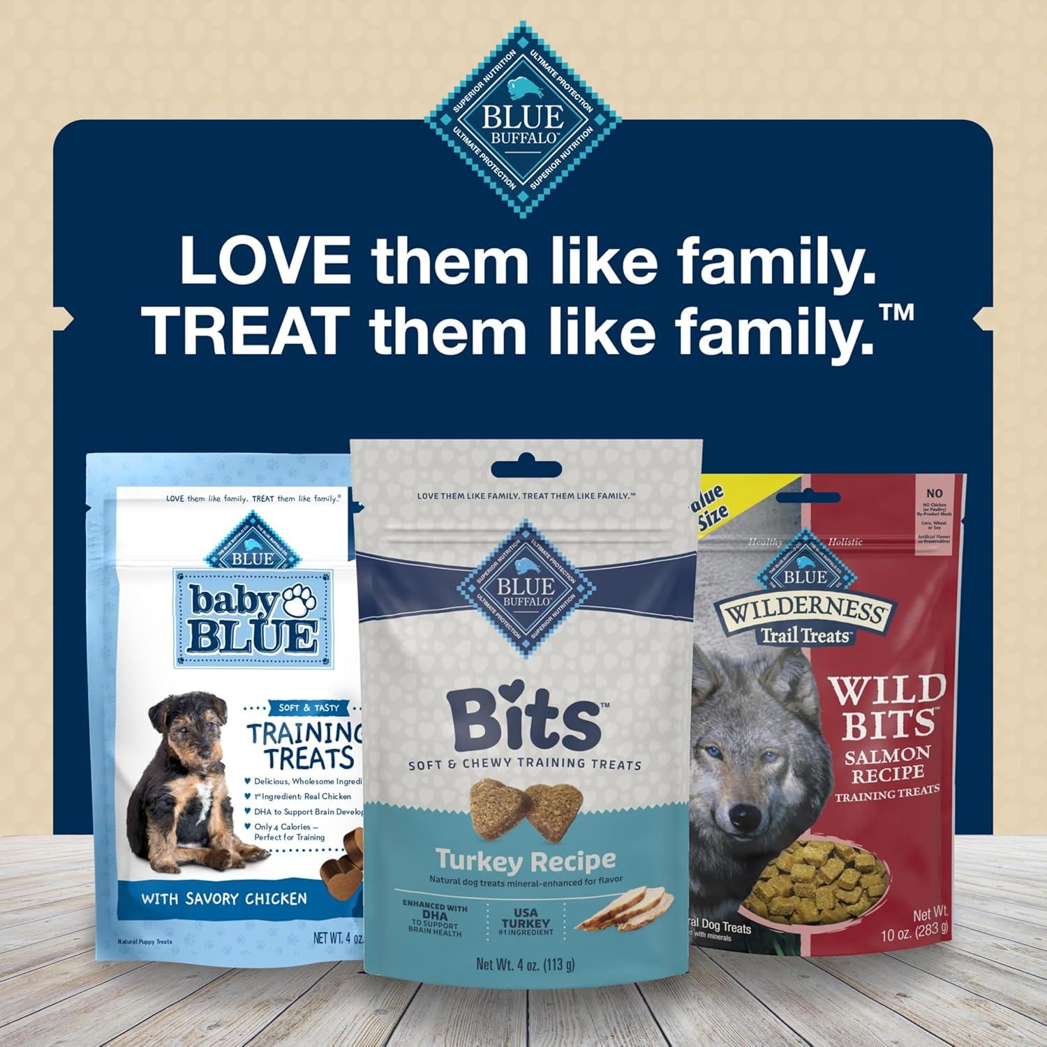 imageBlue Buffalo Bits Soft Dog Treats for Training Made with Natural Ingredients amp Enhanced with DHA Beef Recipe 4oz BagTurkey