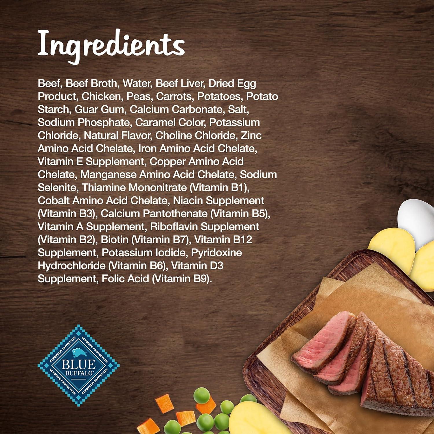 imageBlue Buffalo Blues Stew Natural Wet Dog Food Made with Natural Ingredients Hearty Beef and Country Chicken Variety Pack 125oz Cans 6 CountBeef
