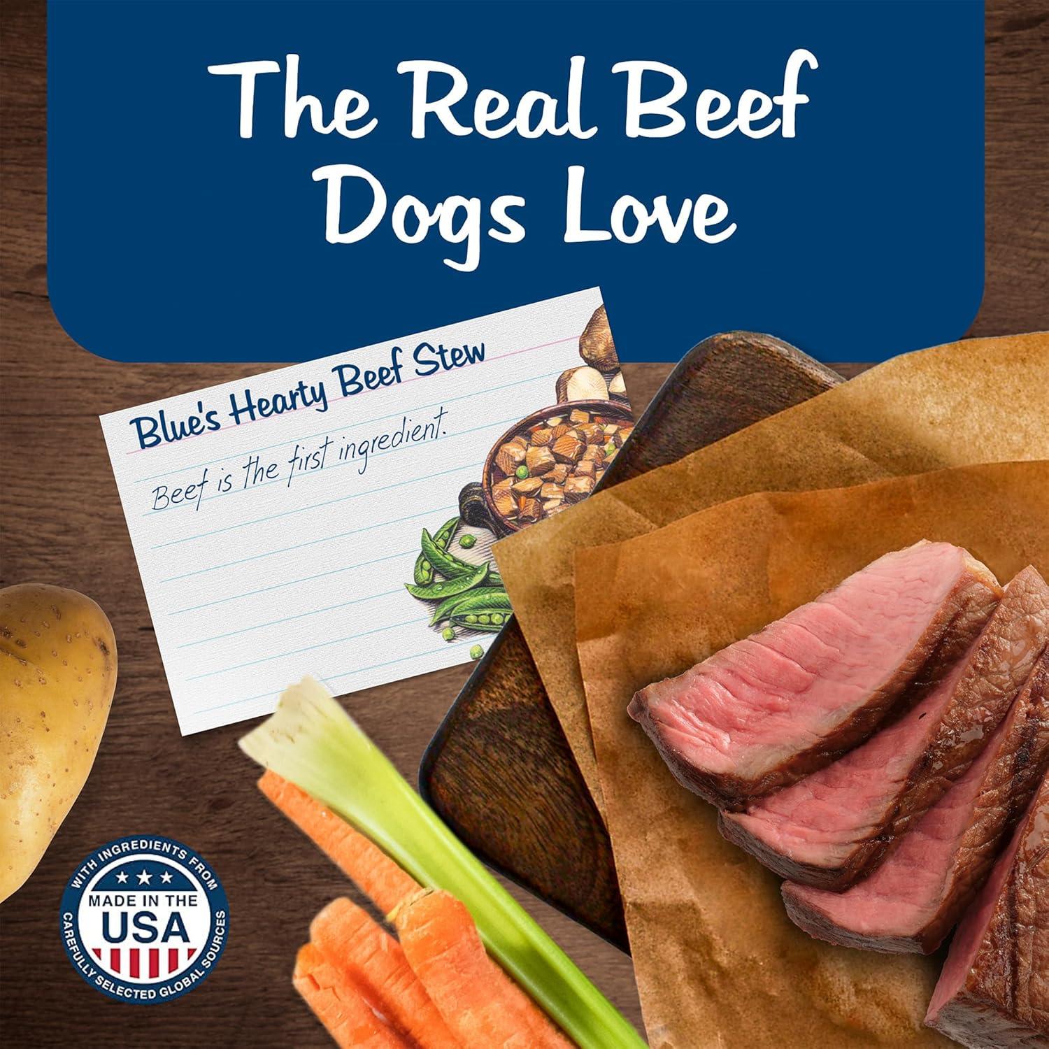 imageBlue Buffalo Blues Stew Natural Wet Dog Food Made with Natural Ingredients Hearty Beef and Country Chicken Variety Pack 125oz Cans 6 CountBeef