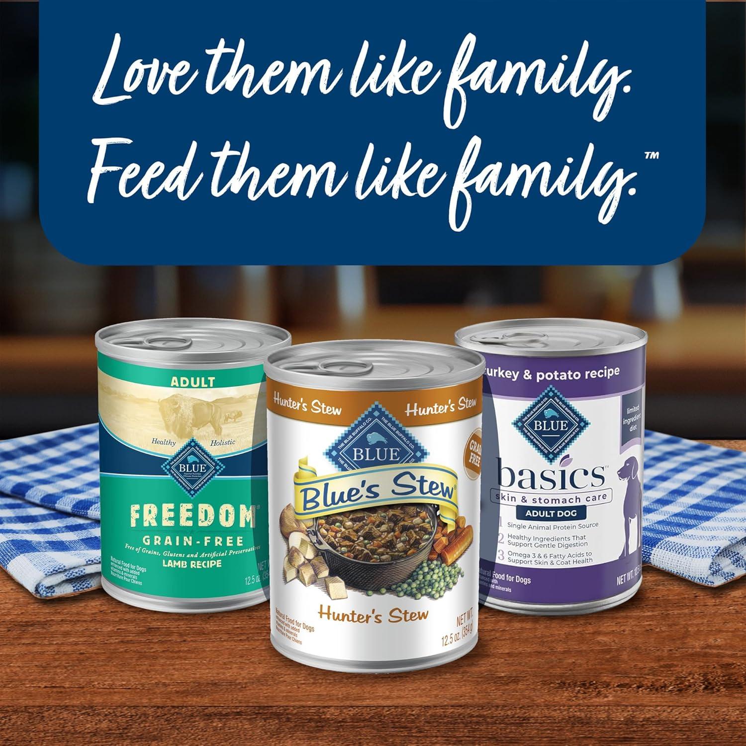 imageBlue Buffalo Blues Stew Natural Wet Dog Food Made with Natural Ingredients Hearty Beef and Country Chicken Variety Pack 125oz Cans 6 CountDuck