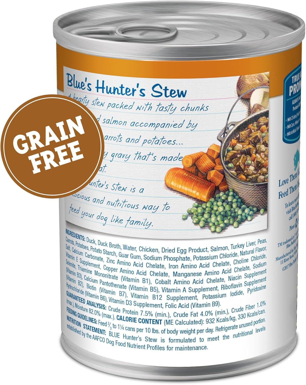imageBlue Buffalo Blues Stew Natural Wet Dog Food Made with Natural Ingredients Hearty Beef and Country Chicken Variety Pack 125oz Cans 6 CountDuck