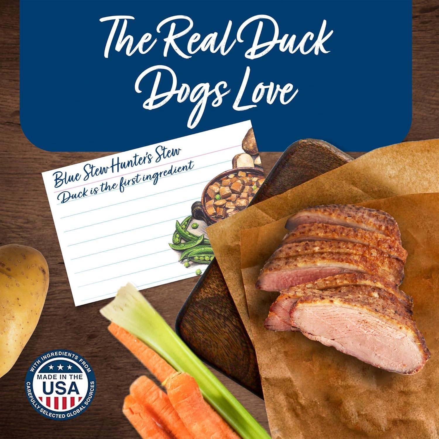 imageBlue Buffalo Blues Stew Natural Wet Dog Food Made with Natural Ingredients Hearty Beef and Country Chicken Variety Pack 125oz Cans 6 CountDuck