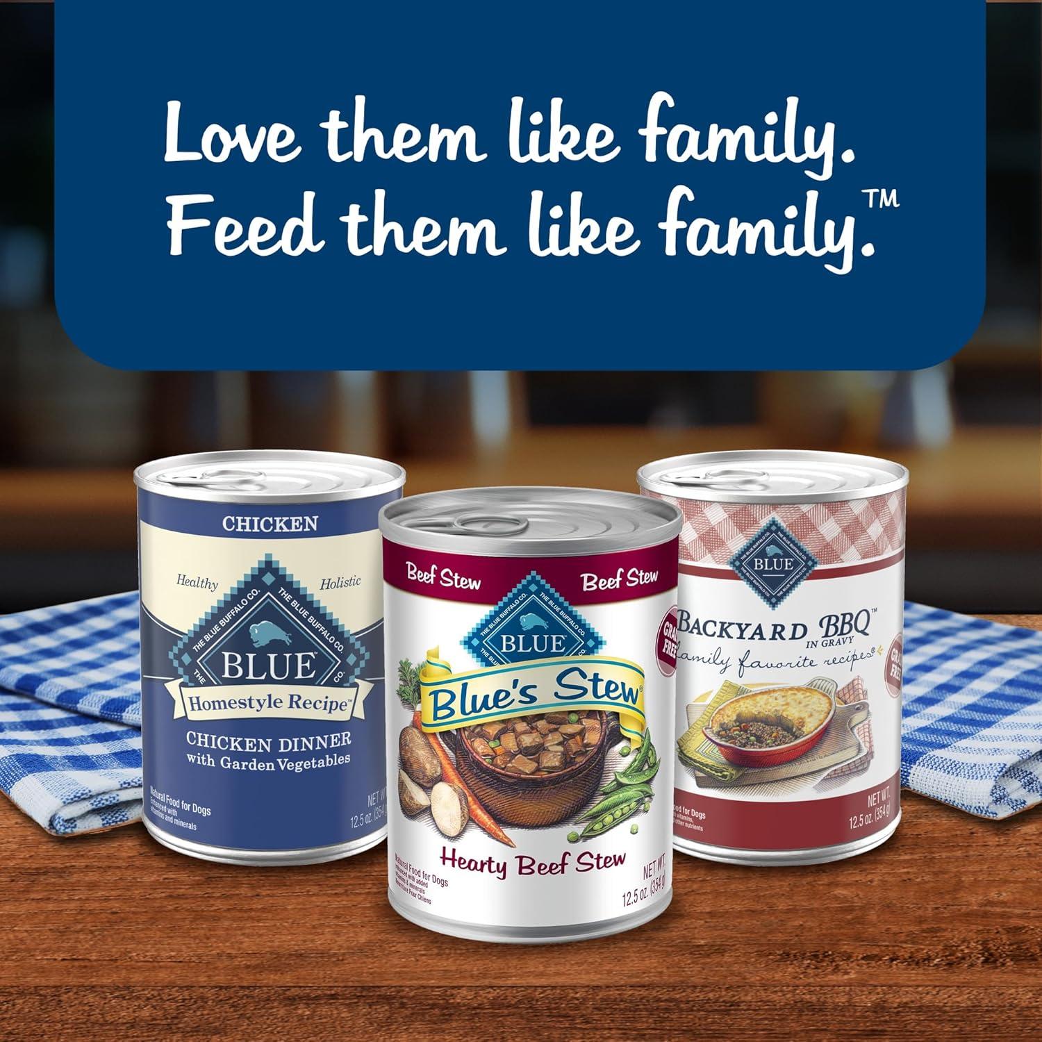 imageBlue Buffalo Blues Stew Natural Wet Dog Food Made with Natural Ingredients Hearty Beef and Country Chicken Variety Pack 125oz Cans 6 CountVariety Pack Chicken Beef