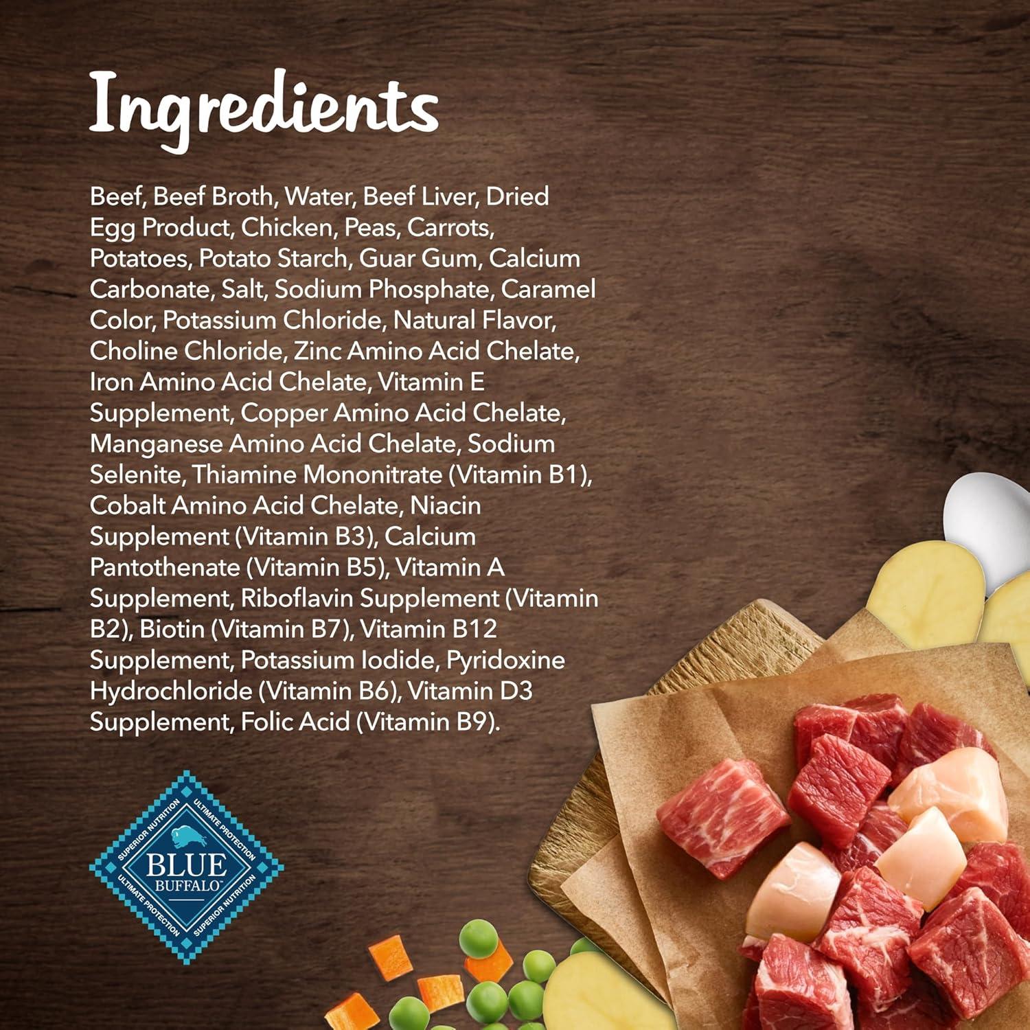 imageBlue Buffalo Blues Stew Natural Wet Dog Food Made with Natural Ingredients Hearty Beef and Country Chicken Variety Pack 125oz Cans 6 CountVariety Pack Chicken Beef