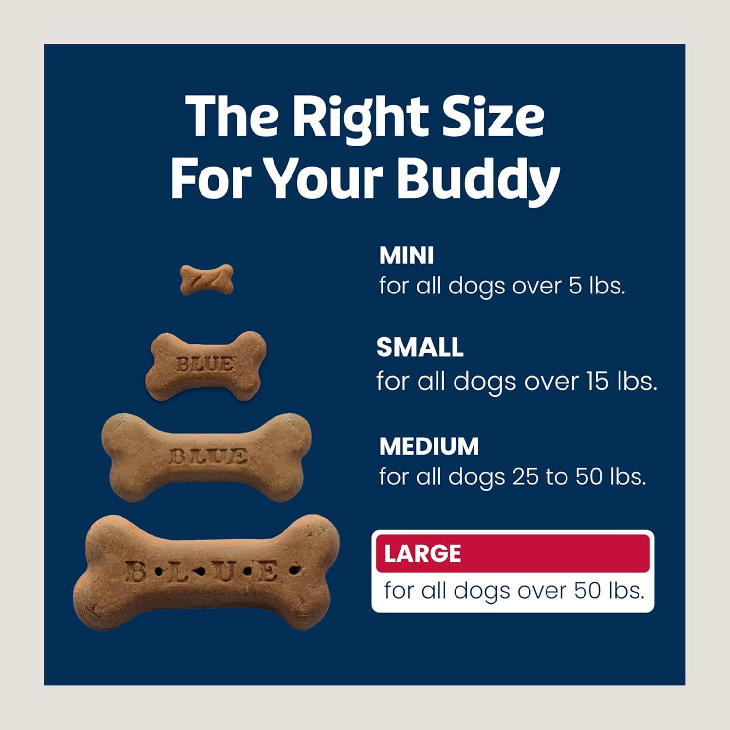 imageBlue Buffalo Bones Natural Crunchy Dog Treats Large Dog Biscuits Beef 16oz Bag 4 CountLarge Biscuits For Dogs 50 lbs Beef