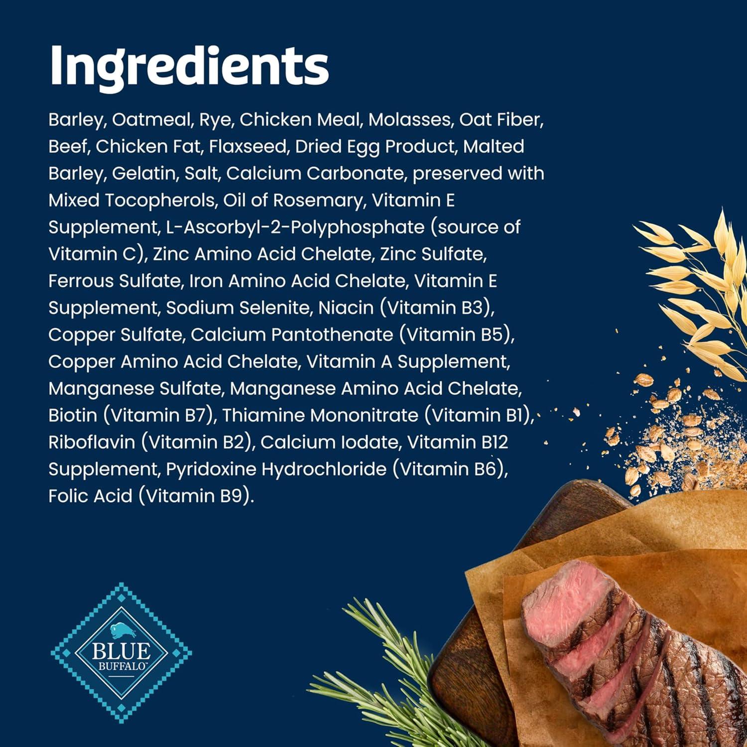 imageBlue Buffalo Bones Natural Crunchy Dog Treats Large Dog Biscuits Beef 16oz Bag 4 CountLarge Biscuits For Dogs 50 lbs Beef