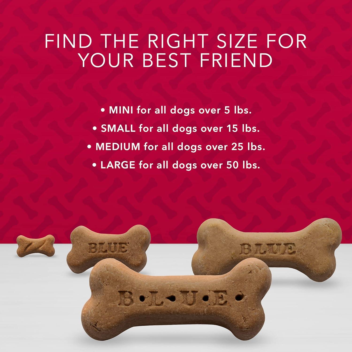 imageBlue Buffalo Bones Natural Crunchy Dog Treats Medium Dog Biscuits Beef 16oz Bag 4 CountMedium Biscuits For Dogs 25 lbs Beef