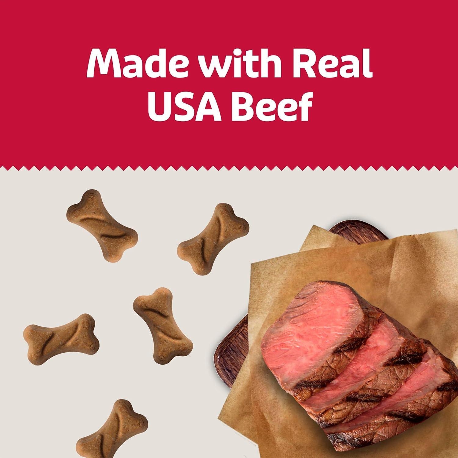 imageBlue Buffalo Bones Natural Crunchy Dog Treats Medium Dog Biscuits Beef 16oz Bag 4 CountMini Biscuits For Dogs 5 lbs Beef