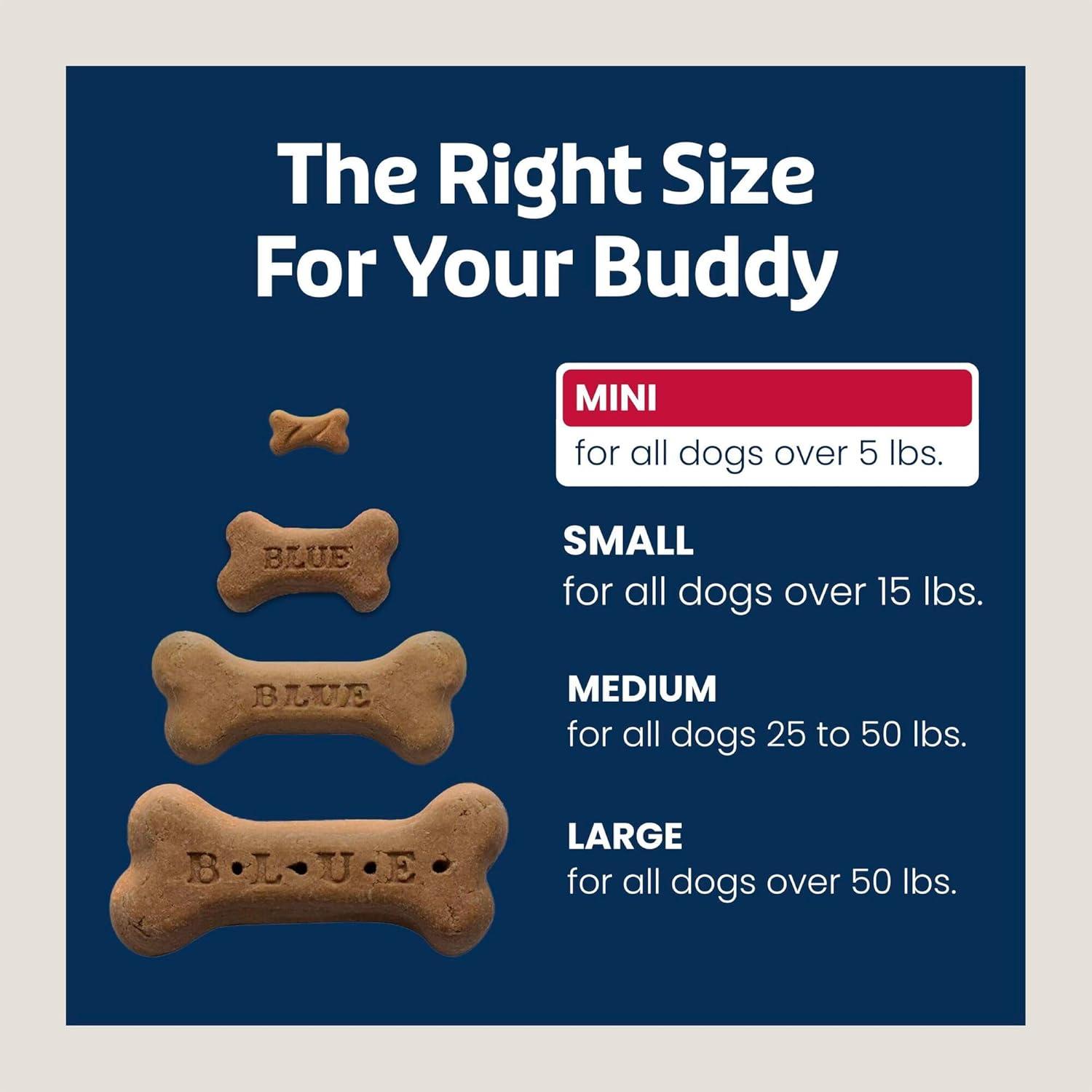 imageBlue Buffalo Bones Natural Crunchy Dog Treats Medium Dog Biscuits Beef 16oz Bag 4 CountMini Biscuits For Dogs 5 lbs Beef