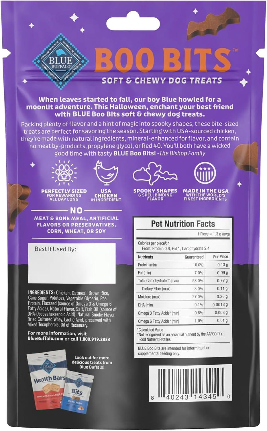 imageBlue Buffalo Boo Bits Soft amp Chewy Halloween Dog Treats Tasty Chicken Recipe 45oz Bag1 Count Pack of 1