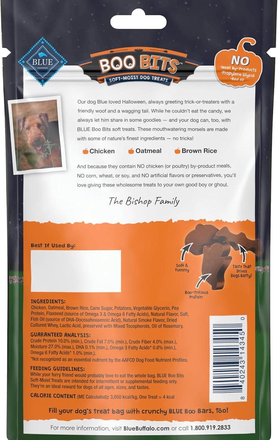 imageBlue Buffalo Boo Bits Soft amp Chewy Halloween Dog Treats Tasty Chicken Recipe 45oz Bag1 Count Pack of 4