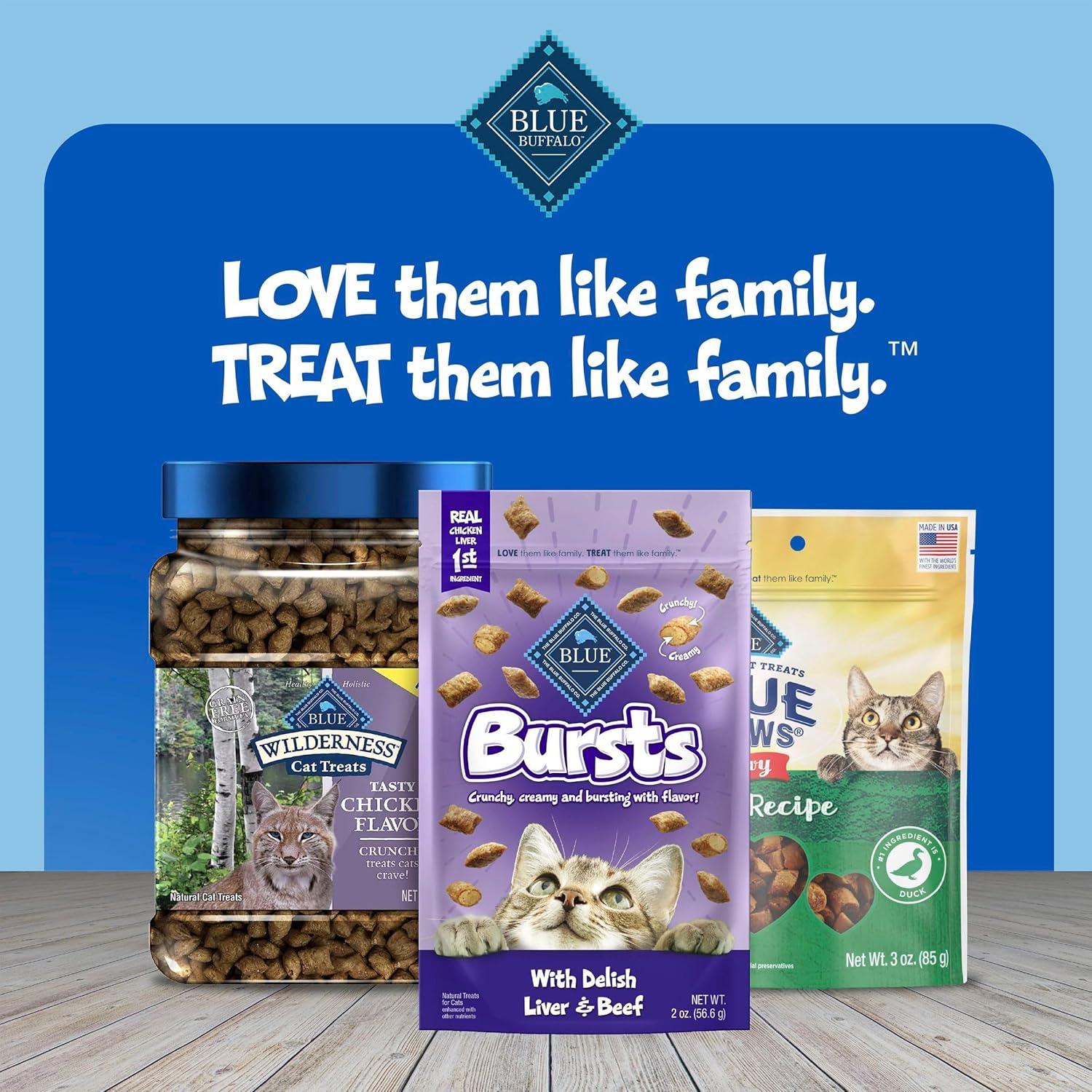 imageBlue Buffalo Bursts Crunchy amp Creamy Cat Treats Great for Training PawLickin Chicken 12oz TubChicken Liver Beef