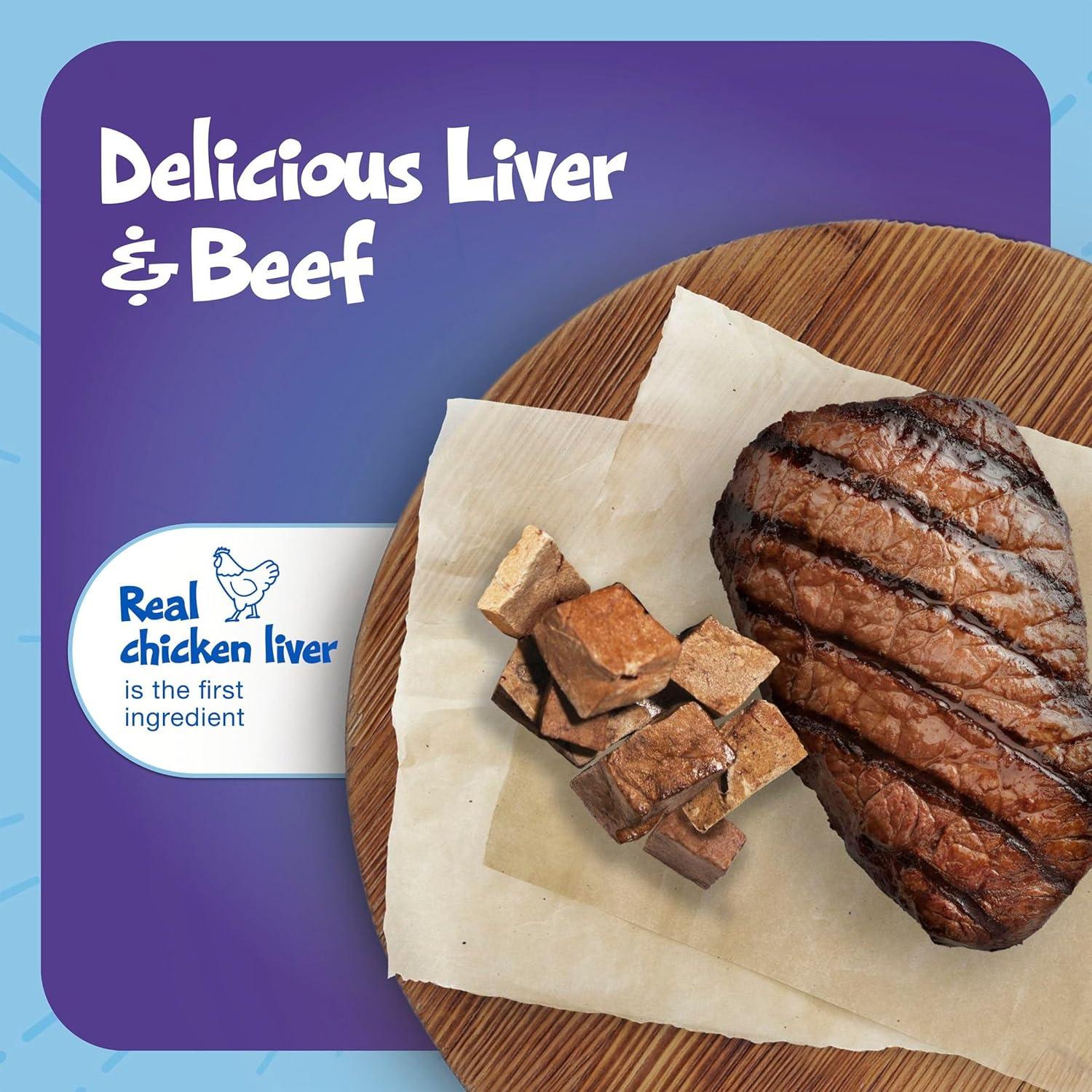 imageBlue Buffalo Bursts Crunchy amp Creamy Cat Treats Great for Training PawLickin Chicken 12oz TubChicken Liver Beef