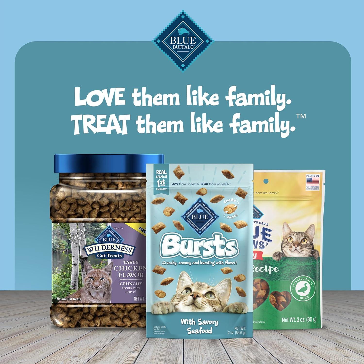 imageBlue Buffalo Bursts Crunchy amp Creamy Cat Treats Great for Training PawLickin Chicken 12oz TubSeafood