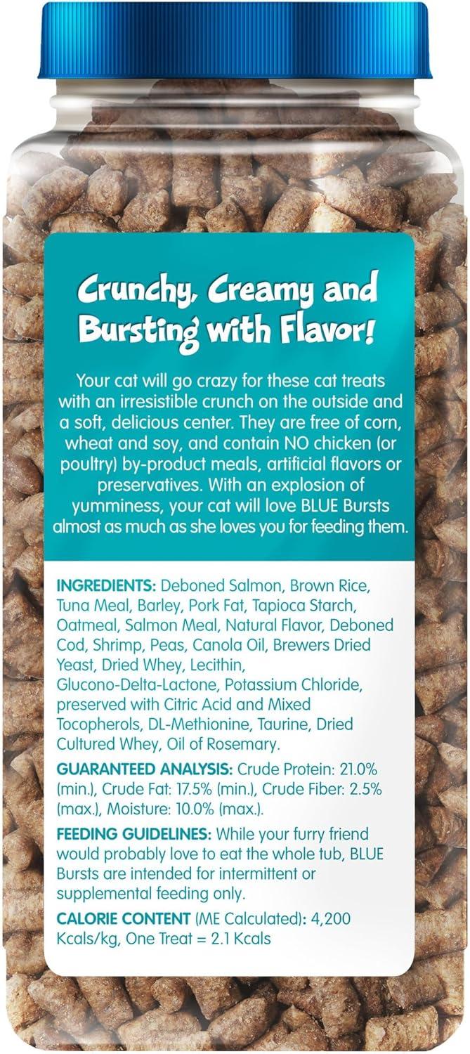 imageBlue Buffalo Bursts Crunchy amp Creamy Cat Treats Great for Training PawLickin Chicken 12oz TubSeafood
