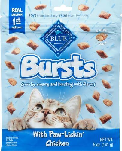 imageBlue Buffalo Bursts Crunchy amp Creamy Cat Treats Great for Training PawLickin Chicken 5oz BagChicken