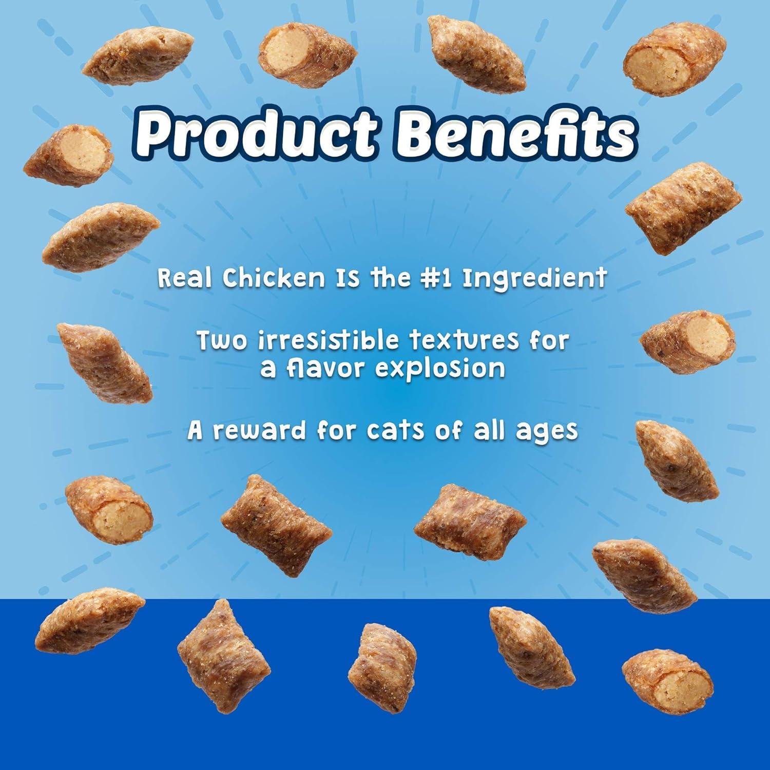 imageBlue Buffalo Bursts Crunchy amp Creamy Cat Treats Great for Training PawLickin Chicken 5oz BagChicken