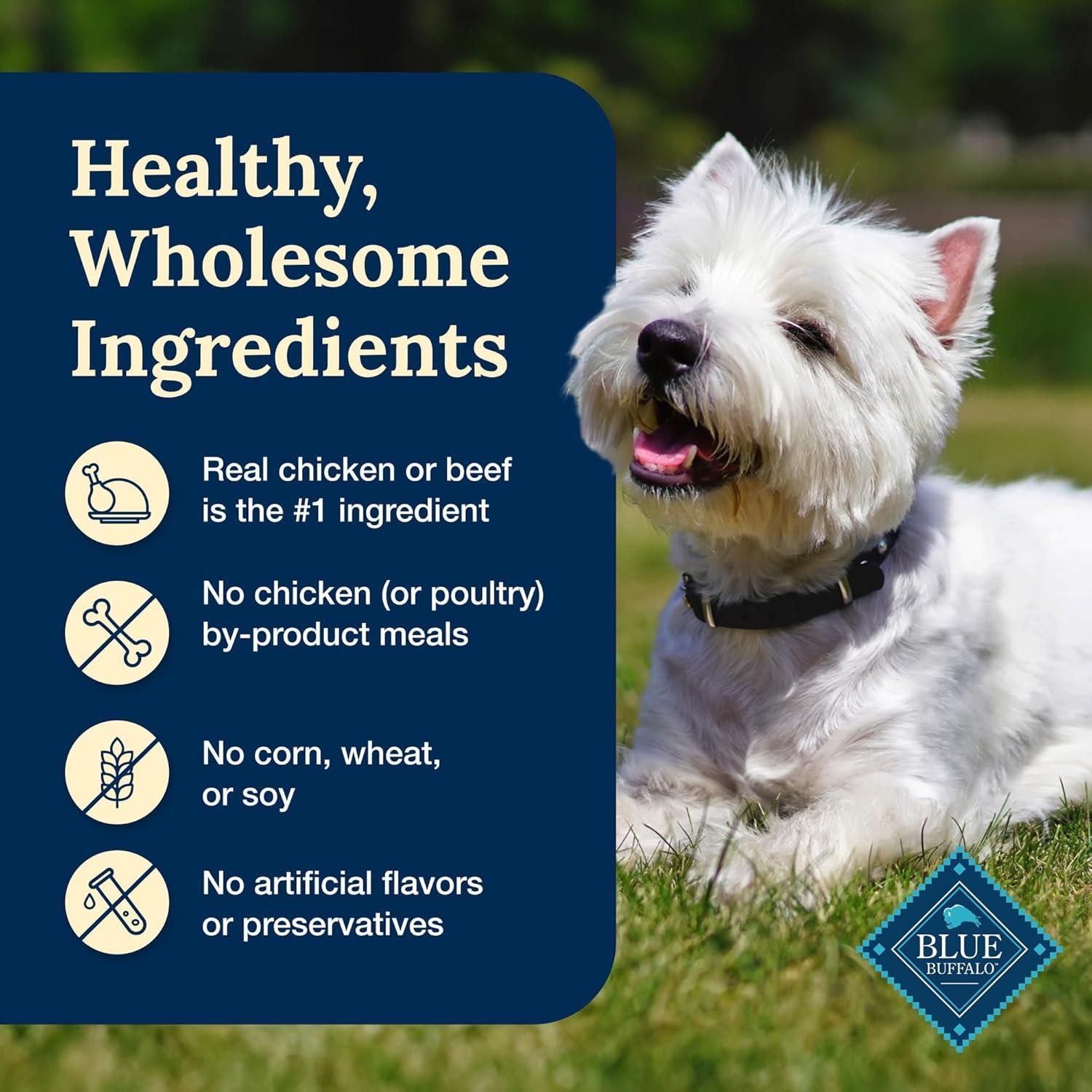 imageBlue Buffalo Delectables Natural Wet Dog Food Toppers Variety Pack Tasty Chicken amp Hearty Beef Cuts in Gravy 3oz 12 Pouches 6 of Each FlavorChicken Beef