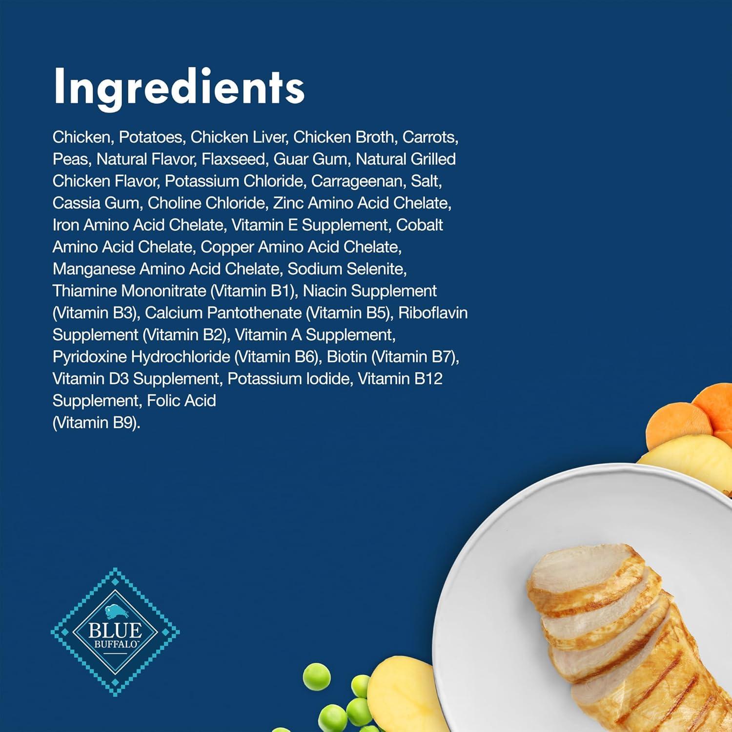 imageBlue Buffalo Delights Natural Adult Small Breed Wet Dog Food Cups Pate Style Grilled Chicken Flavor in Savory Juice 35oz Pack of 12Chicken