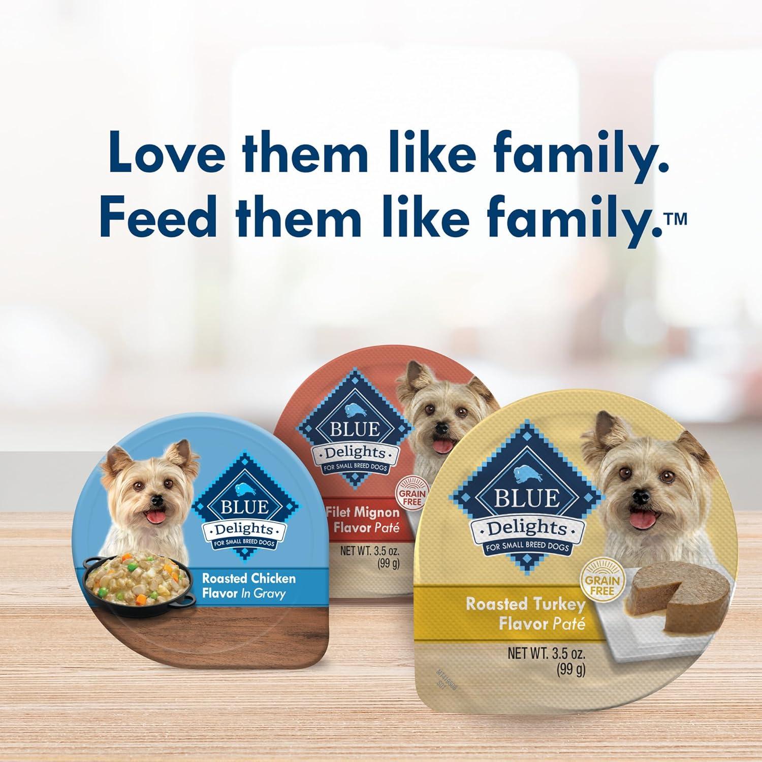 imageBlue Buffalo Delights Natural Adult Small Breed Wet Dog Food Cups Pate Style Grilled Chicken Flavor in Savory Juice 35oz Pack of 12Turkey
