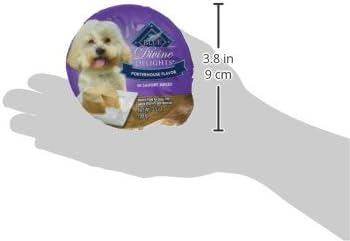 imageBlue Buffalo Delights Natural Adult Small Breed Wet Dog Food Variety Pack Made with Natural Ingredients Filet Mignon Flavor Pat amp Porterhouse Flavor Pat 35oz Cups 12 Count 6 of EachPorterhouse