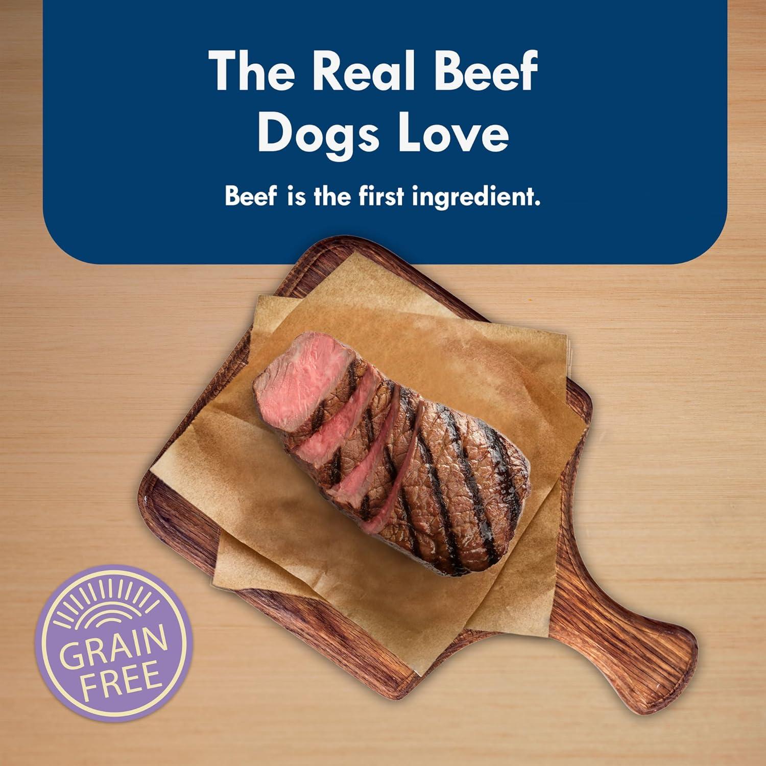 imageBlue Buffalo Delights Natural Adult Small Breed Wet Dog Food Variety Pack Made with Natural Ingredients Filet Mignon Flavor Pat amp Porterhouse Flavor Pat 35oz Cups 12 Count 6 of EachPorterhouse