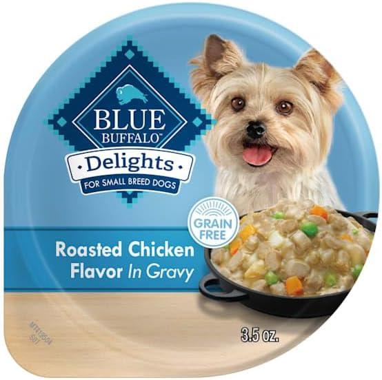 imageBlue Buffalo Delights Small Breed Natural Wet Dog Food Filet Mignon Flavor in Gravy 35oz Cups 12 CountChicken
