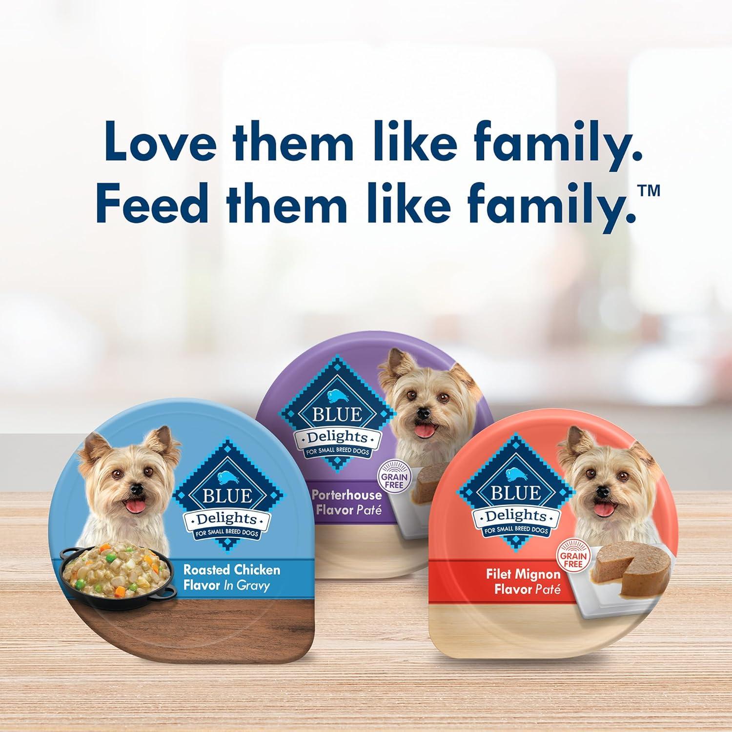 imageBlue Buffalo Delights Small Breed Natural Wet Dog Food Filet Mignon Flavor in Gravy 35oz Cups 12 CountChicken