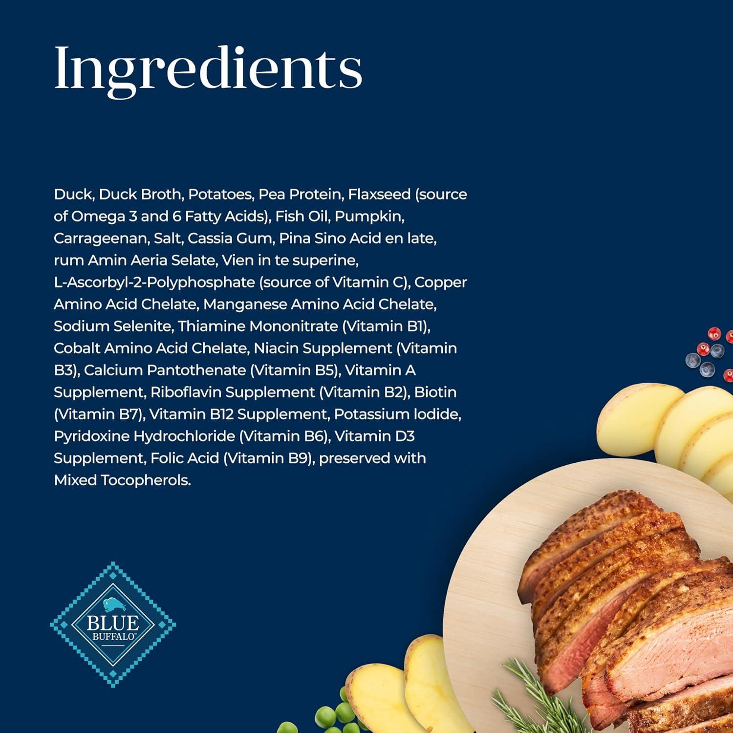 imageBlue Buffalo Delights Small Breed Natural Wet Dog Food Filet Mignon Flavor in Gravy 35oz Cups 12 CountDuck