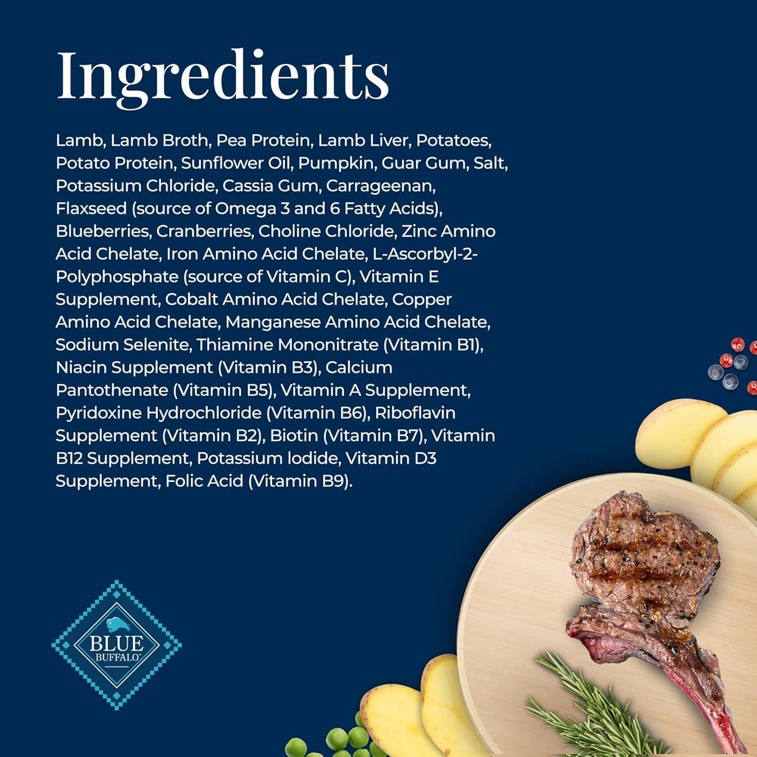 imageBlue Buffalo Delights Small Breed Natural Wet Dog Food Filet Mignon Flavor in Gravy 35oz Cups 12 CountLamb