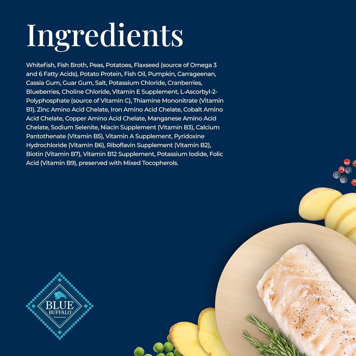 imageBlue Buffalo Delights Small Breed Natural Wet Dog Food Filet Mignon Flavor in Gravy 35oz Cups 12 CountWhitefish