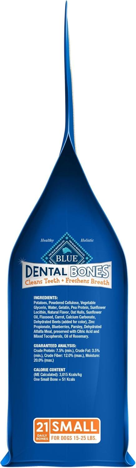 imageBlue Buffalo Dental Bones Small Natural Dental Chew Dog Treats Bag Value PackUnflavored