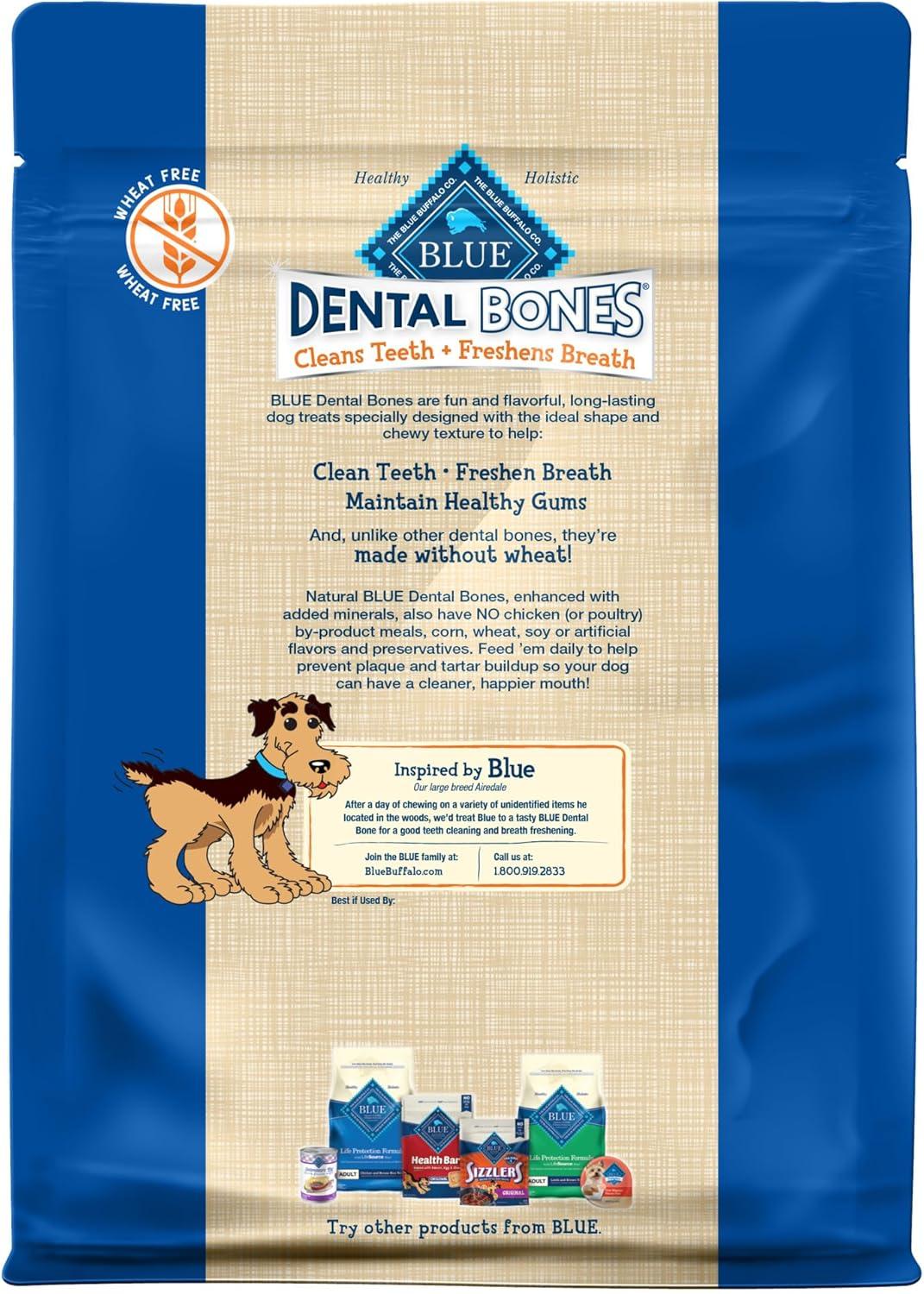 imageBlue Buffalo Dental Bones Small Natural Dental Chew Dog Treats Bag Value PackUnflavored