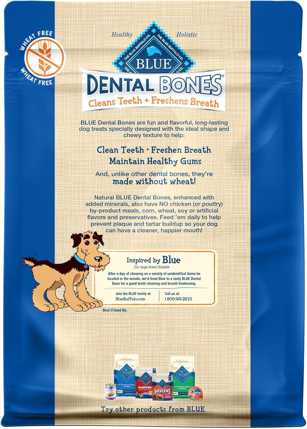 imageBlue Buffalo Dental Bones Small Natural Dental Chew Dog Treats Bag Value PackUnflavored