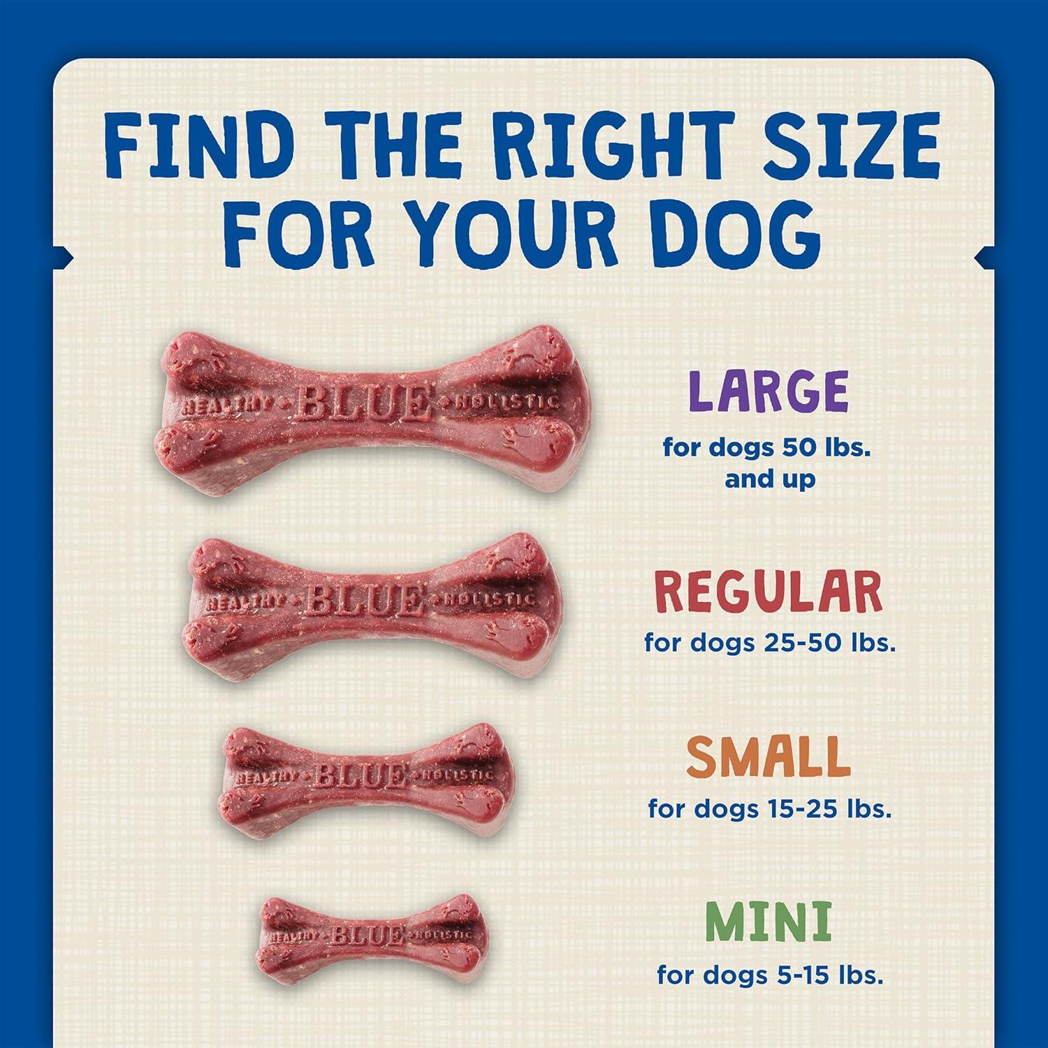 imageBlue Buffalo Dental Bones for Large Dogs 50 lbs amp Above Daily Dental Dog Treats Cleans Teeth amp Freshens Breath 27oz 17 BonesUnflavored