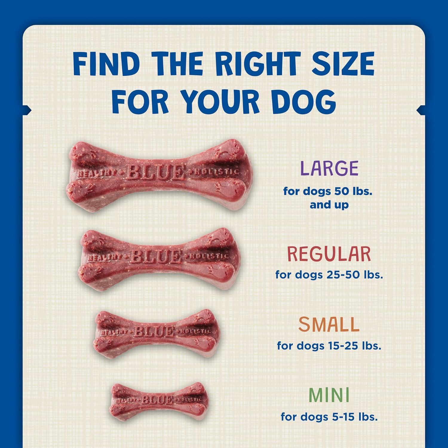 imageBlue Buffalo Dental Bones for Large Dogs 50 lbs amp Above Daily Dental Dog Treats Cleans Teeth amp Freshens Breath 27oz 17 BonesUnflavored