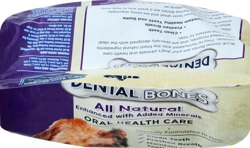 imageBlue Buffalo Dental Bones for Large Dogs 50 lbs amp Above Daily Dental Dog Treats Cleans Teeth amp Freshens Breath 27oz 17 BonesUnflavored