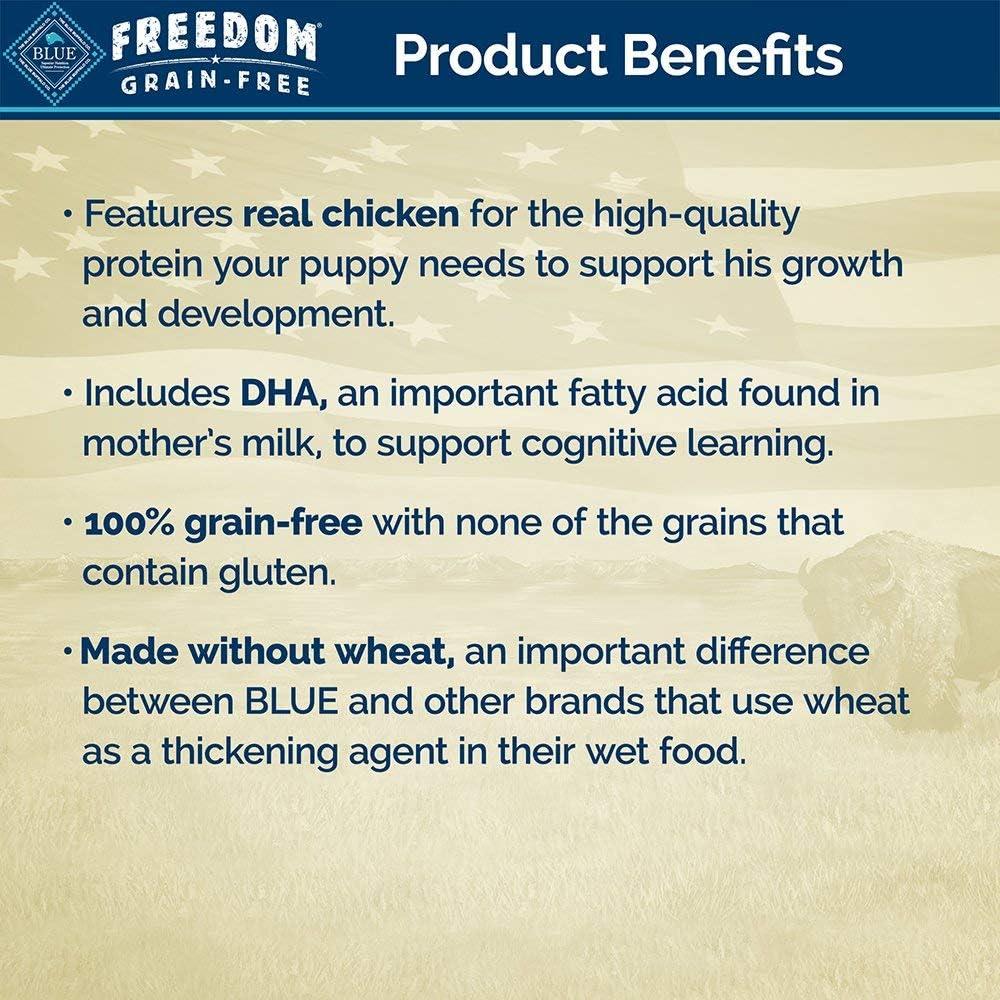imageBlue Buffalo Freedom Grain Free Natural Puppy Wet Dog Food Chicken 125oz cans Pack of 12938 Pound Pack of 1