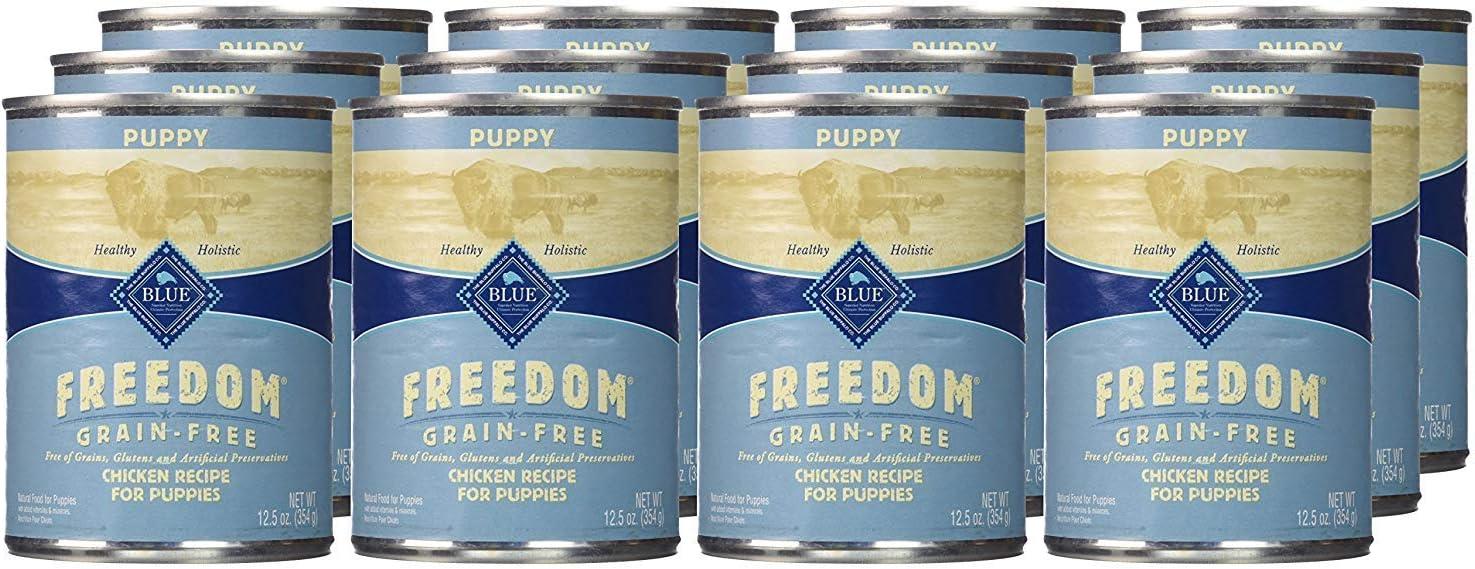 imageBlue Buffalo Freedom Grain Free Natural Puppy Wet Dog Food Chicken 125oz cans Pack of 12938 Pound Pack of 1