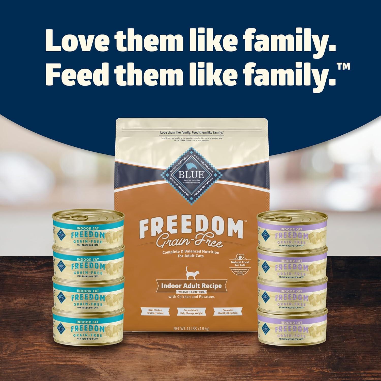 imageBlue Buffalo Freedom GrainFree Adult Weight Control Dry Cat Food Complete amp Balanced Nutrition for Indoor Cats Chicken Recipe 11lb Bag