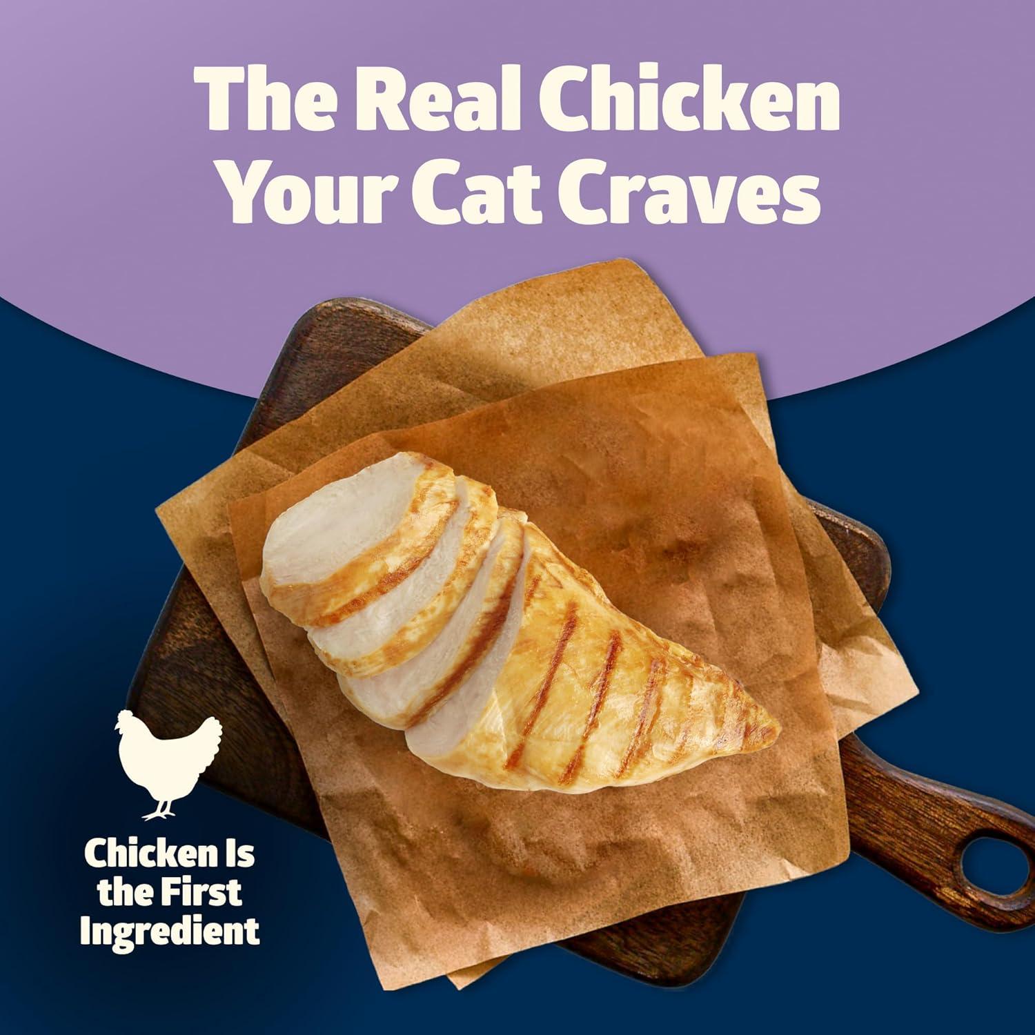 imageBlue Buffalo Freedom GrainFree Adult Wet Cat Food Complete amp Balanced Nutrition for Indoor Cats Made with Natural Ingredients Chicken Recipe 55oz Cans 24 CountChicken