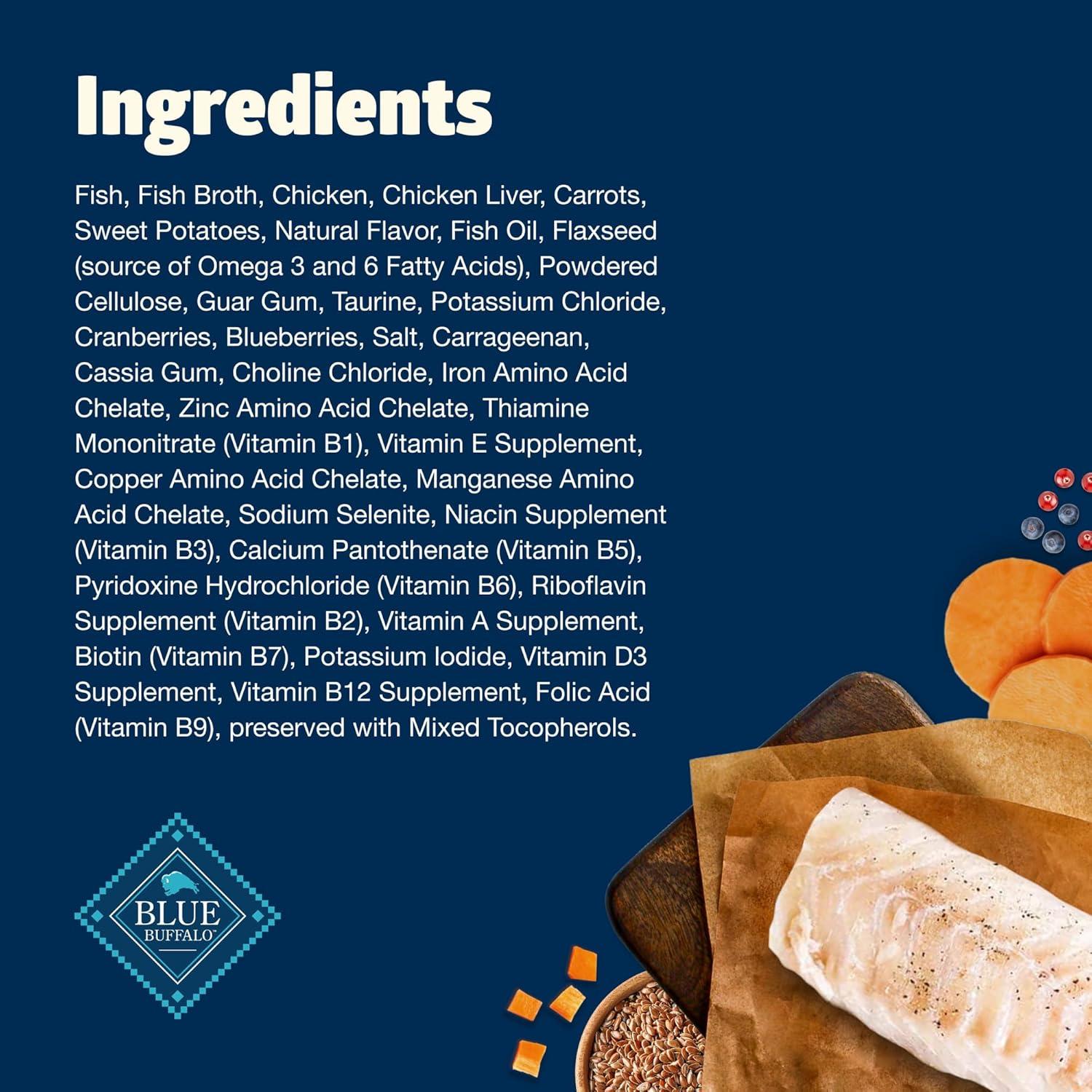 imageBlue Buffalo Freedom GrainFree Adult Wet Cat Food Complete amp Balanced Nutrition for Indoor Cats Made with Natural Ingredients Chicken Recipe 55oz Cans 24 CountFish