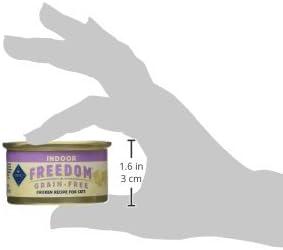 imageBlue Buffalo Freedom GrainFree Adult Wet Cat Food Complete amp Balanced Nutrition for Indoor Cats Made with Natural Ingredients Chicken Recipe 55oz Cans 24 CountChicken