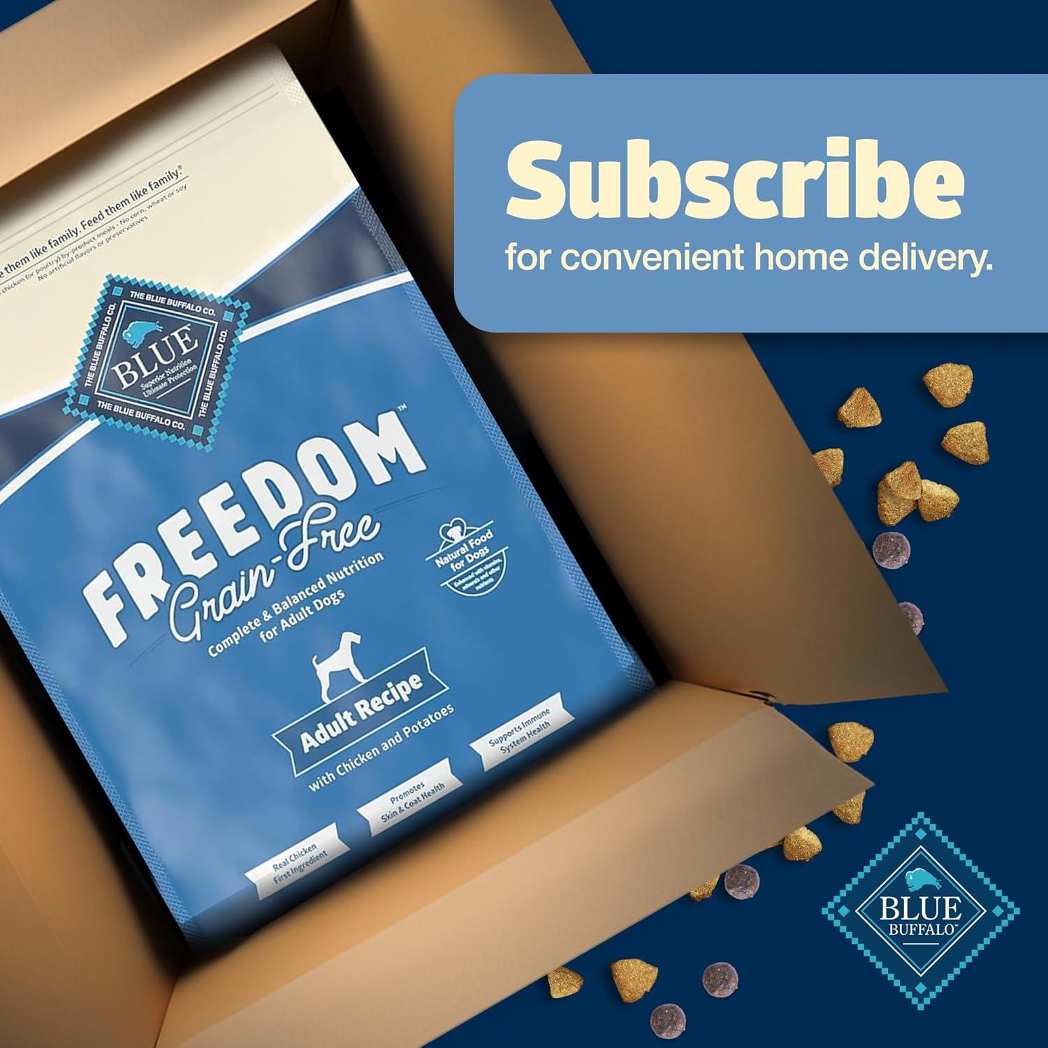 imageBlue Buffalo Freedom GrainFree Dry Dog Food Complete amp Balanced Nutrition for Adult Dogs Made in the USA With Natural Ingredients Chicken amp Potatoes 24lb BagChicken