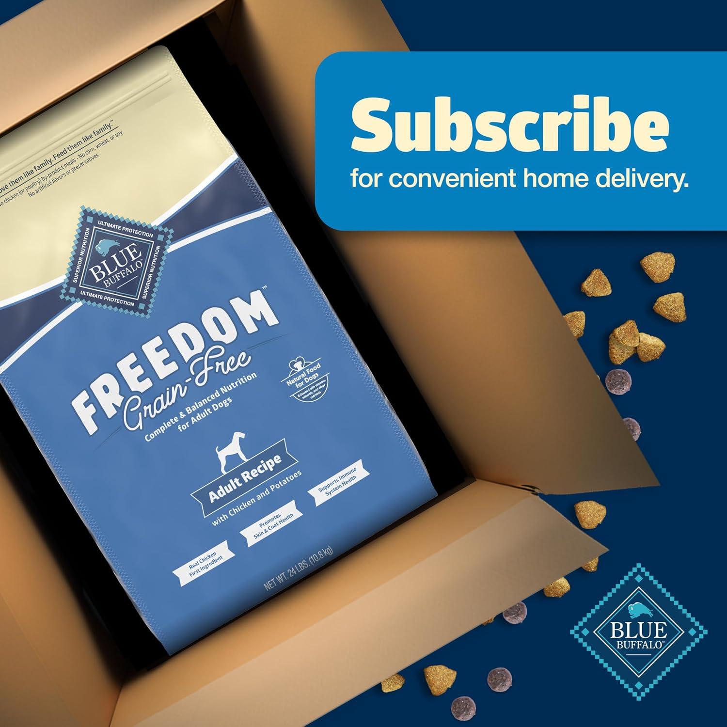 imageBlue Buffalo Freedom GrainFree Dry Dog Food Complete amp Balanced Nutrition for Adult Dogs Made in the USA With Natural Ingredients Chicken amp Potatoes 24lb BagChicken